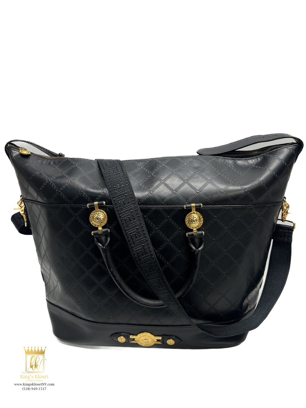 Gianni Versace quilted travel/weekender bag